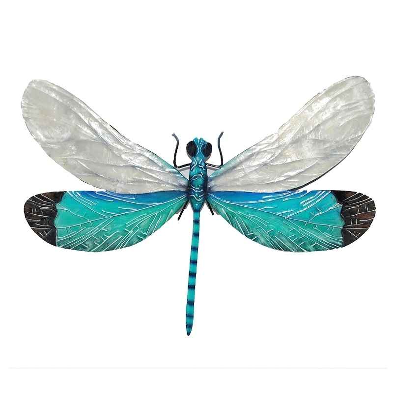 Indoor/ Outdoor Dragonfly Wall Decor - Aqua